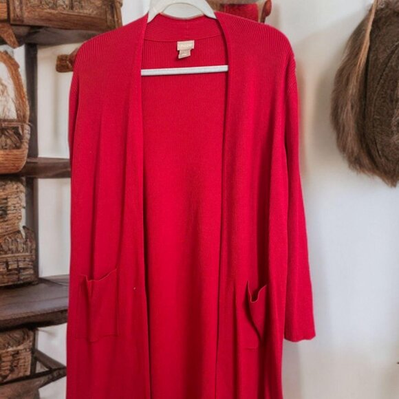 Chicos Red Sweater - Picture 1 of 2